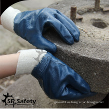 SRSAFETY Guantes industriales de nitrilo industriales pesados ​​/ guantes de seguridad